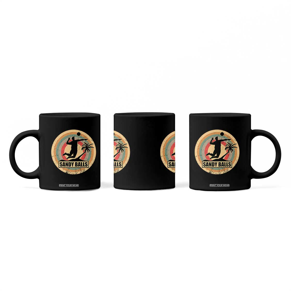 Beach Volleyball Coffee Mug Sandy Balls Team Player Volleyball Coach TS11 Print Your Wear