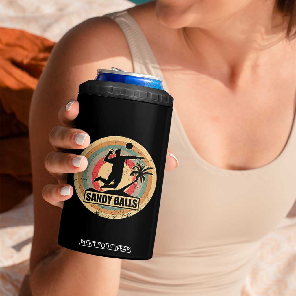 Beach Volleyball 4 in 1 Can Cooler Tumbler Sandy Balls Team Player Volleyball Coach TS11 Print Your Wear