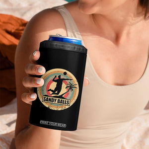 Beach Volleyball 4 in 1 Can Cooler Tumbler Sandy Balls Team Player Volleyball Coach TS11 Print Your Wear