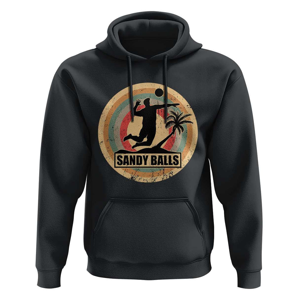 Beach Volleyball Hoodie Sandy Balls Team Player Volleyball Coach TS11 Black Print Your Wear