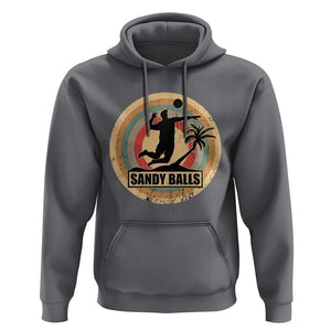 Beach Volleyball Hoodie Sandy Balls Team Player Volleyball Coach TS11 Charcoal Print Your Wear