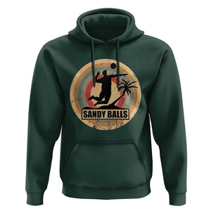 Beach Volleyball Hoodie Sandy Balls Team Player Volleyball Coach TS11 Dark Forest Green Print Your Wear