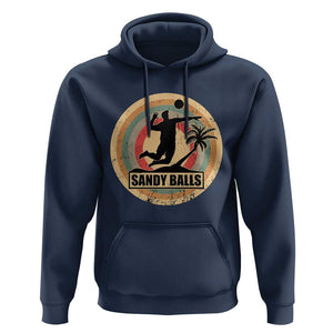 Beach Volleyball Hoodie Sandy Balls Team Player Volleyball Coach TS11 Navy Print Your Wear