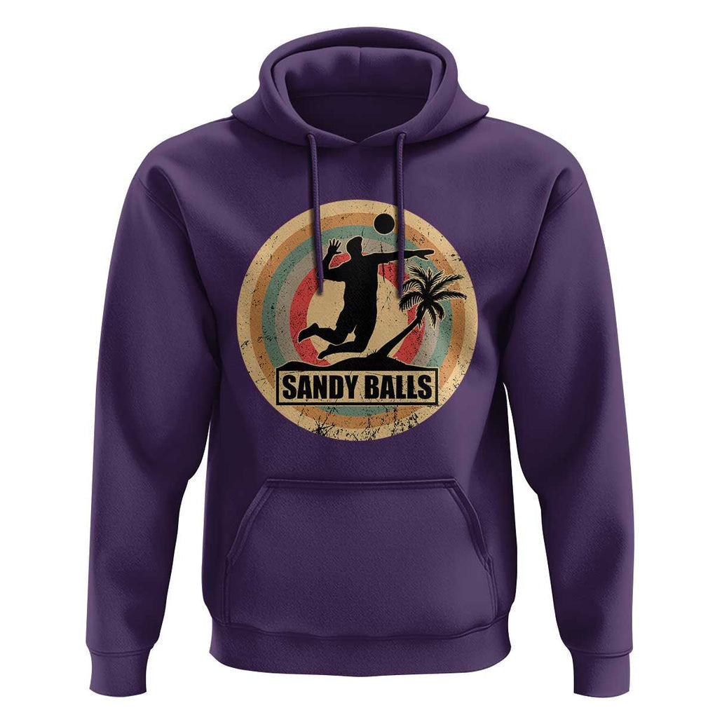Beach Volleyball Hoodie Sandy Balls Team Player Volleyball Coach TS11 Purple Print Your Wear