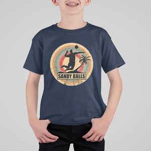 Beach Volleyball T Shirt For Kid Sandy Balls Team Player Volleyball Coach TS11 Navy Print Your Wear