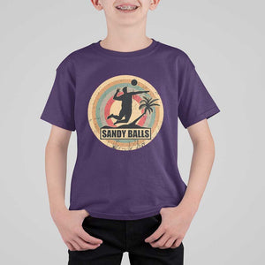 Beach Volleyball T Shirt For Kid Sandy Balls Team Player Volleyball Coach TS11 Purple Print Your Wear