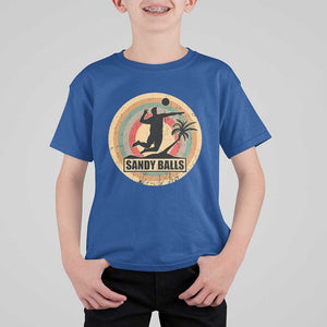 Beach Volleyball T Shirt For Kid Sandy Balls Team Player Volleyball Coach TS11 Royal Blue Print Your Wear