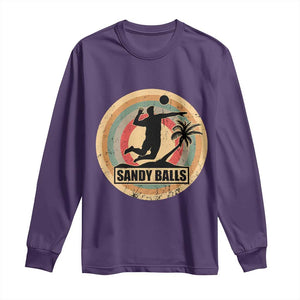 Beach Volleyball Long Sleeve Shirt Sandy Balls Team Player Volleyball Coach TS11 Purple Print Your Wear