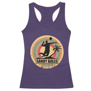Beach Volleyball Racerback Tank Top Sandy Balls Team Player Volleyball Coach TS11 Purple Print Your Wear
