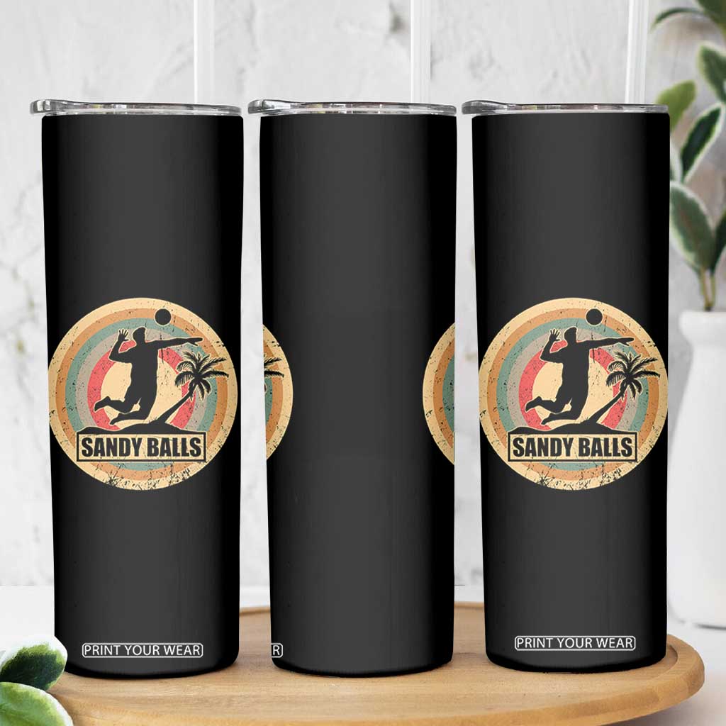 Beach Volleyball Skinny Tumbler Sandy Balls Team Player Volleyball Coach TS11 Print Your Wear
