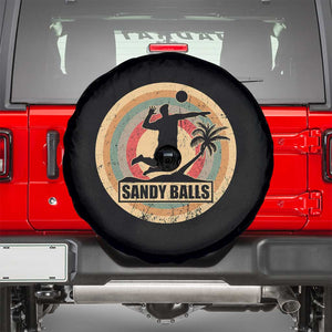 Beach Volleyball Spare Tire Cover Sandy Balls Team Player Volleyball Coach TS11 Black Print Your Wear