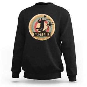 Beach Volleyball Sweatshirt Sandy Balls Team Player Volleyball Coach TS11 Black Print Your Wear