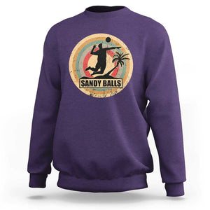 Beach Volleyball Sweatshirt Sandy Balls Team Player Volleyball Coach TS11 Purple Print Your Wear