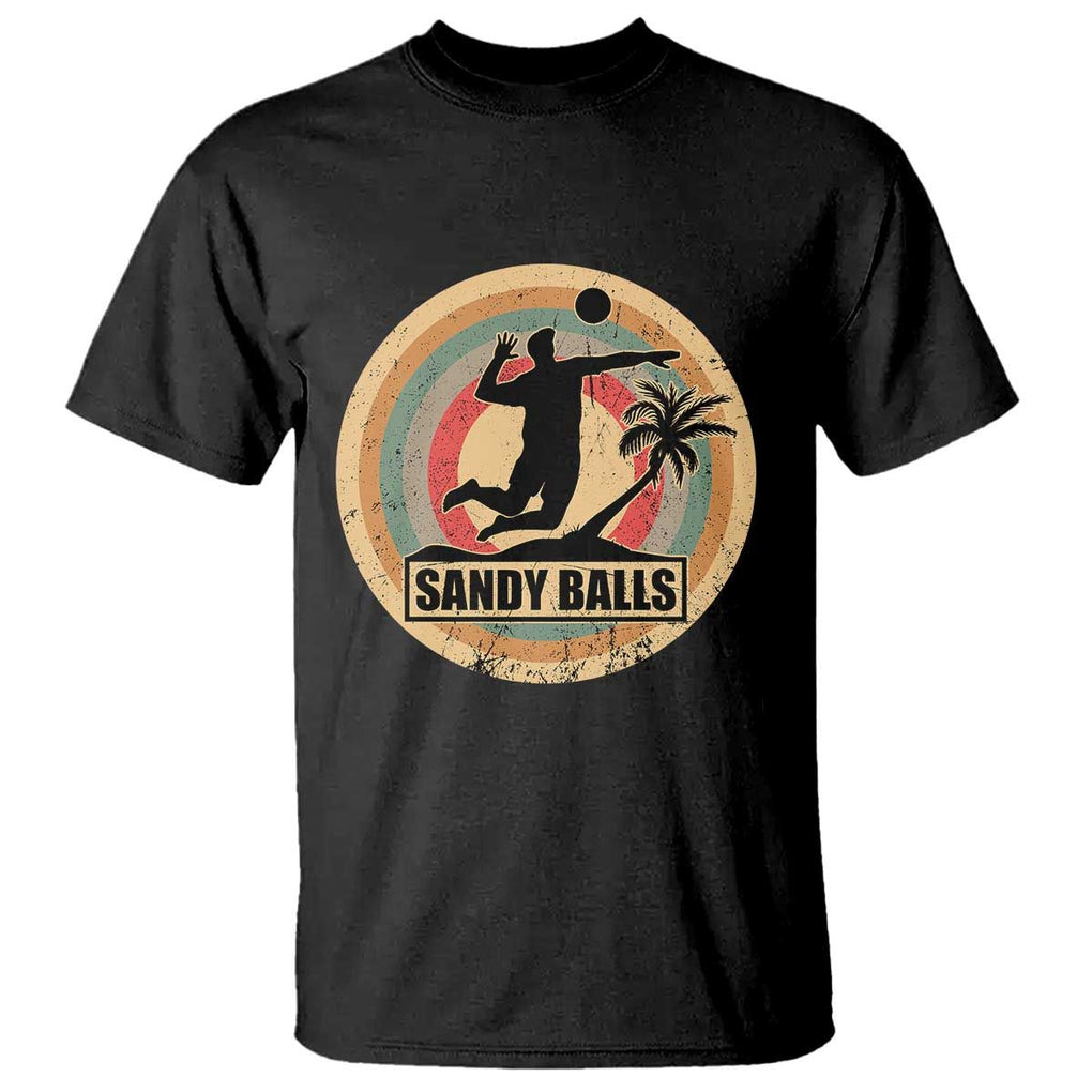 Beach Volleyball T Shirt Sandy Balls Team Player Volleyball Coach TS11 Black Print Your Wear