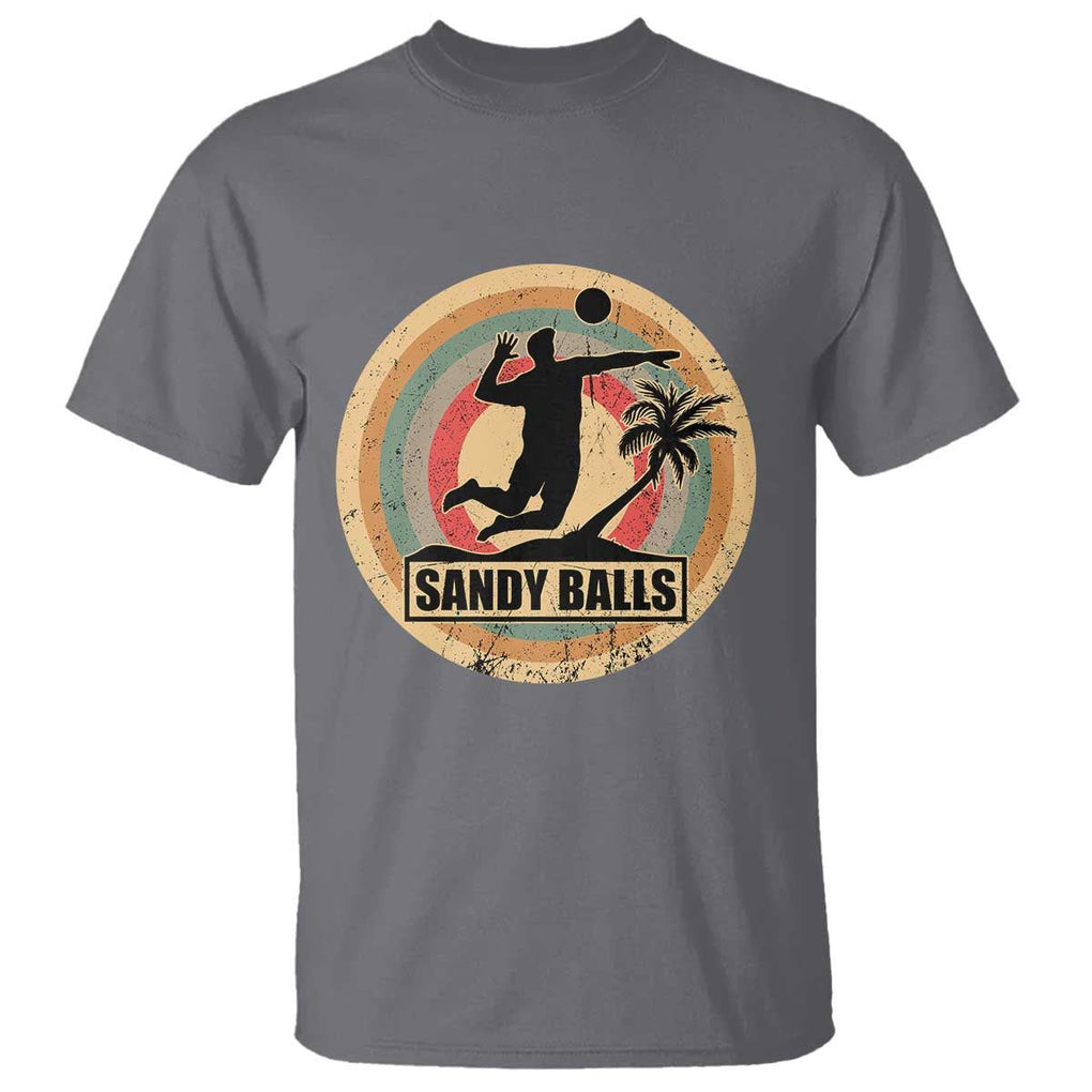 Beach Volleyball T Shirt Sandy Balls Team Player Volleyball Coach TS11 Charcoal Print Your Wear