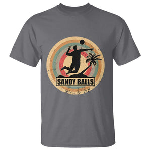 Beach Volleyball T Shirt Sandy Balls Team Player Volleyball Coach TS11 Charcoal Print Your Wear