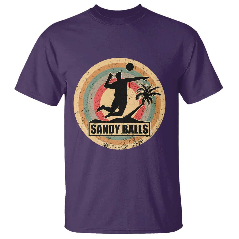 Beach Volleyball T Shirt Sandy Balls Team Player Volleyball Coach TS11 Purple Print Your Wear