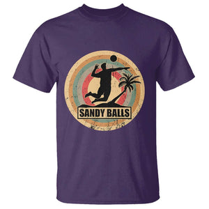 Beach Volleyball T Shirt Sandy Balls Team Player Volleyball Coach TS11 Purple Print Your Wear