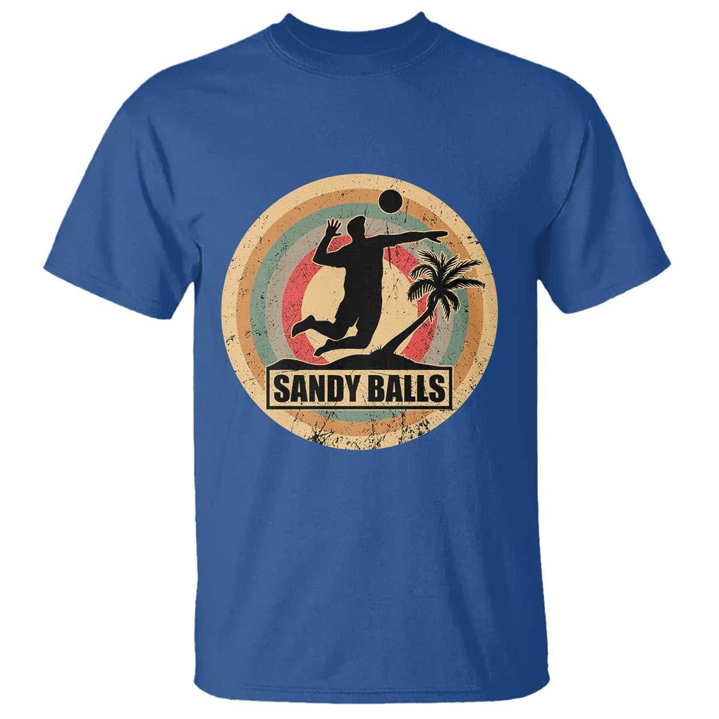 Beach Volleyball T Shirt Sandy Balls Team Player Volleyball Coach TS11 Royal Blue Print Your Wear