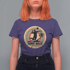 Beach Volleyball T Shirt For Women Sandy Balls Team Player Volleyball Coach TS11 Purple Print Your Wear