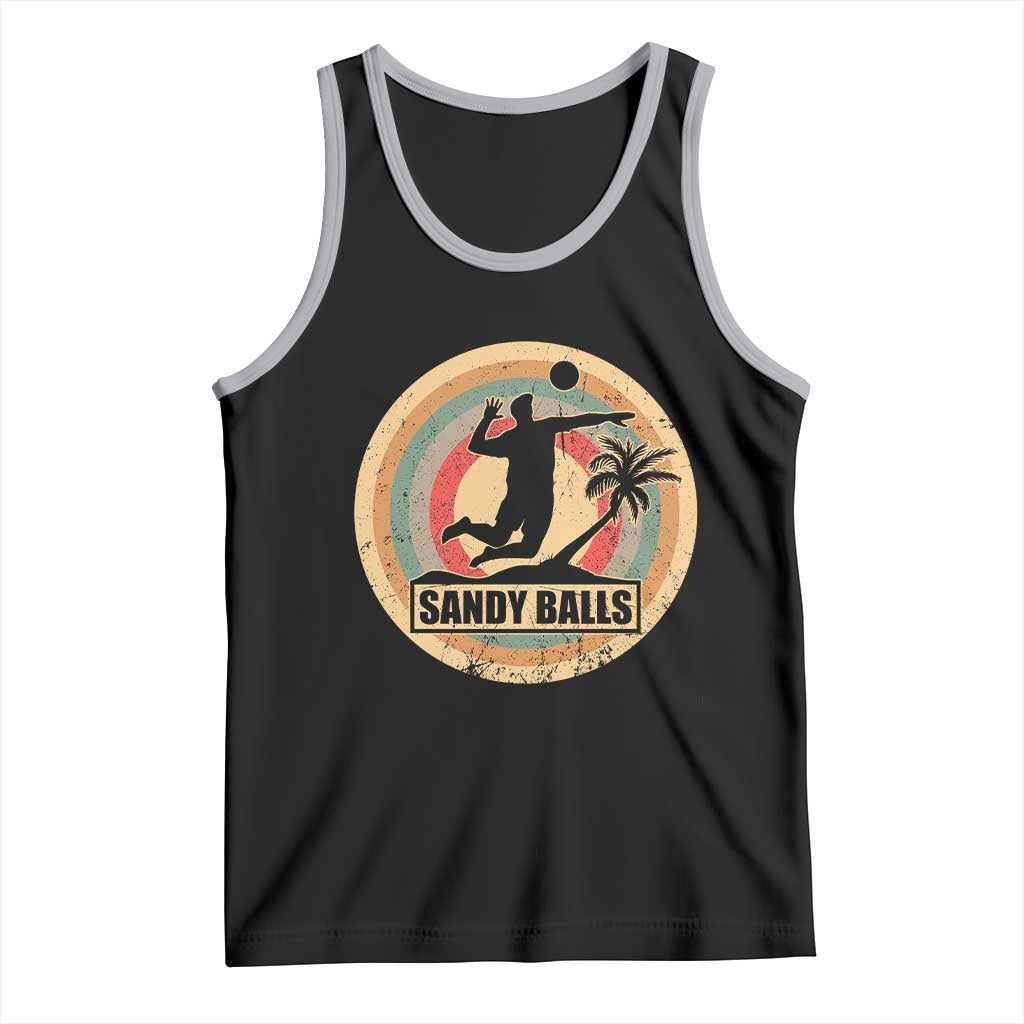 Beach Volleyball Tank Top Sandy Balls Team Player Volleyball Coach TS11 Black Athletic Heather Print Your Wear