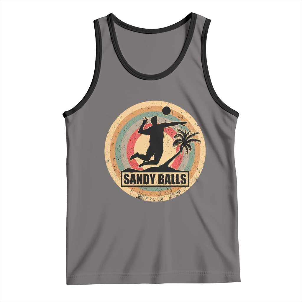 Beach Volleyball Tank Top Sandy Balls Team Player Volleyball Coach TS11 Deep Heather Black Print Your Wear