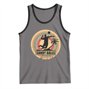 Beach Volleyball Tank Top Sandy Balls Team Player Volleyball Coach TS11 Deep Heather Black Print Your Wear