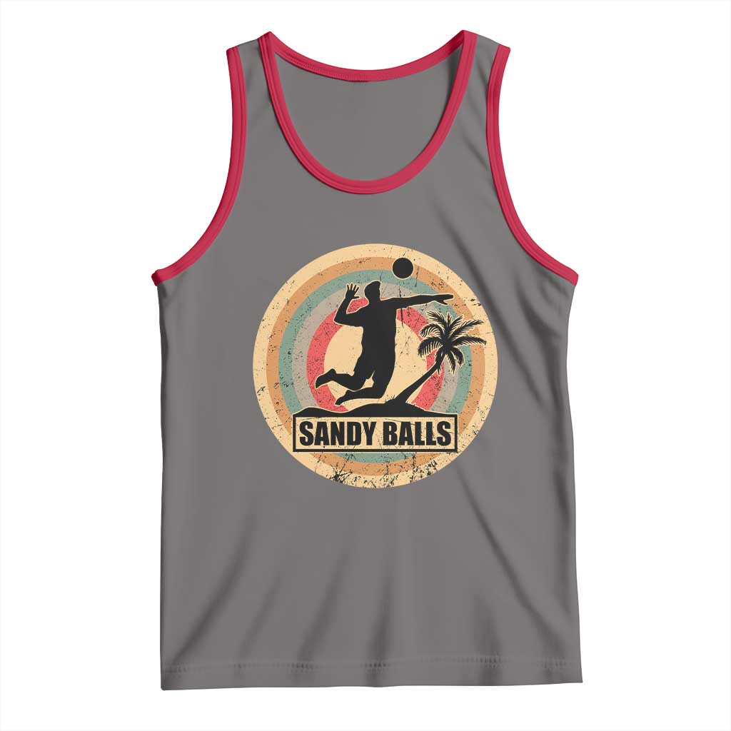 Beach Volleyball Tank Top Sandy Balls Team Player Volleyball Coach TS11 Deep Heather Red Print Your Wear