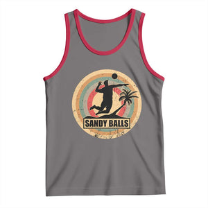 Beach Volleyball Tank Top Sandy Balls Team Player Volleyball Coach TS11 Deep Heather Red Print Your Wear
