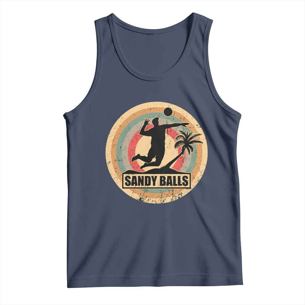Beach Volleyball Tank Top Sandy Balls Team Player Volleyball Coach TS11 Navy Print Your Wear