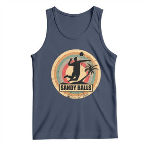 Beach Volleyball Tank Top Sandy Balls Team Player Volleyball Coach TS11 Navy Print Your Wear