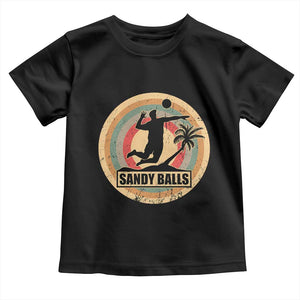 Beach Volleyball Toddler T Shirt Sandy Balls Team Player Volleyball Coach TS11 Black Print Your Wear
