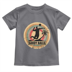 Beach Volleyball Toddler T Shirt Sandy Balls Team Player Volleyball Coach TS11 Charcoal Print Your Wear