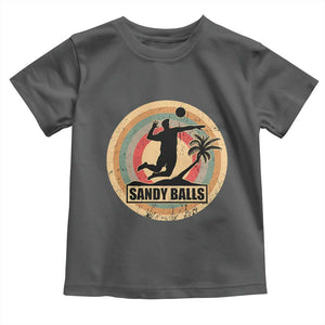 Beach Volleyball Toddler T Shirt Sandy Balls Team Player Volleyball Coach TS11 Dark Heather Print Your Wear