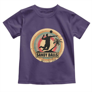 Beach Volleyball Toddler T Shirt Sandy Balls Team Player Volleyball Coach TS11 Purple Print Your Wear