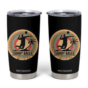 Beach Volleyball Tumbler Cup Sandy Balls Team Player Volleyball Coach TS11 Black Print Your Wear