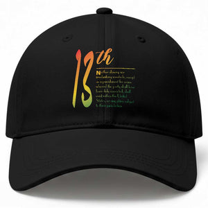 13th Amendment of U.S. Constitution Baseball Cap Juneteenth Black History
