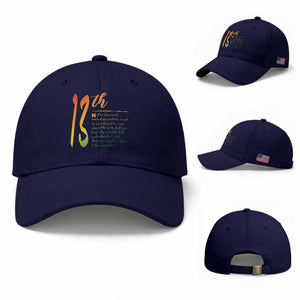 13th Amendment of U.S. Constitution Baseball Cap Juneteenth Black History