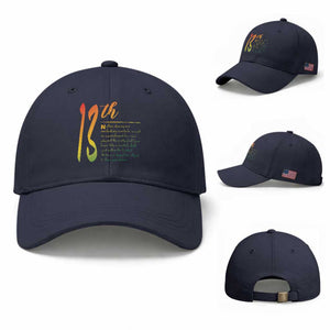 13th Amendment of U.S. Constitution Baseball Cap Juneteenth Black History