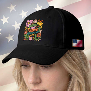 Schools Out Forever Retirement 2026 Baseball Cap Retired Teacher Summer Retro Floral TS11 Print Your Wear