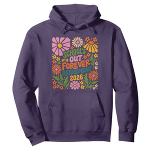 Schools Out Forever Retirement 2026 Hoodie Retired Teacher Summer Retro Floral TS11 Purple Print Your Wear