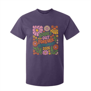 Schools Out Forever Retirement 2026 T Shirt For Kid Retired Teacher Summer Retro Floral TS11 Purple Print Your Wear