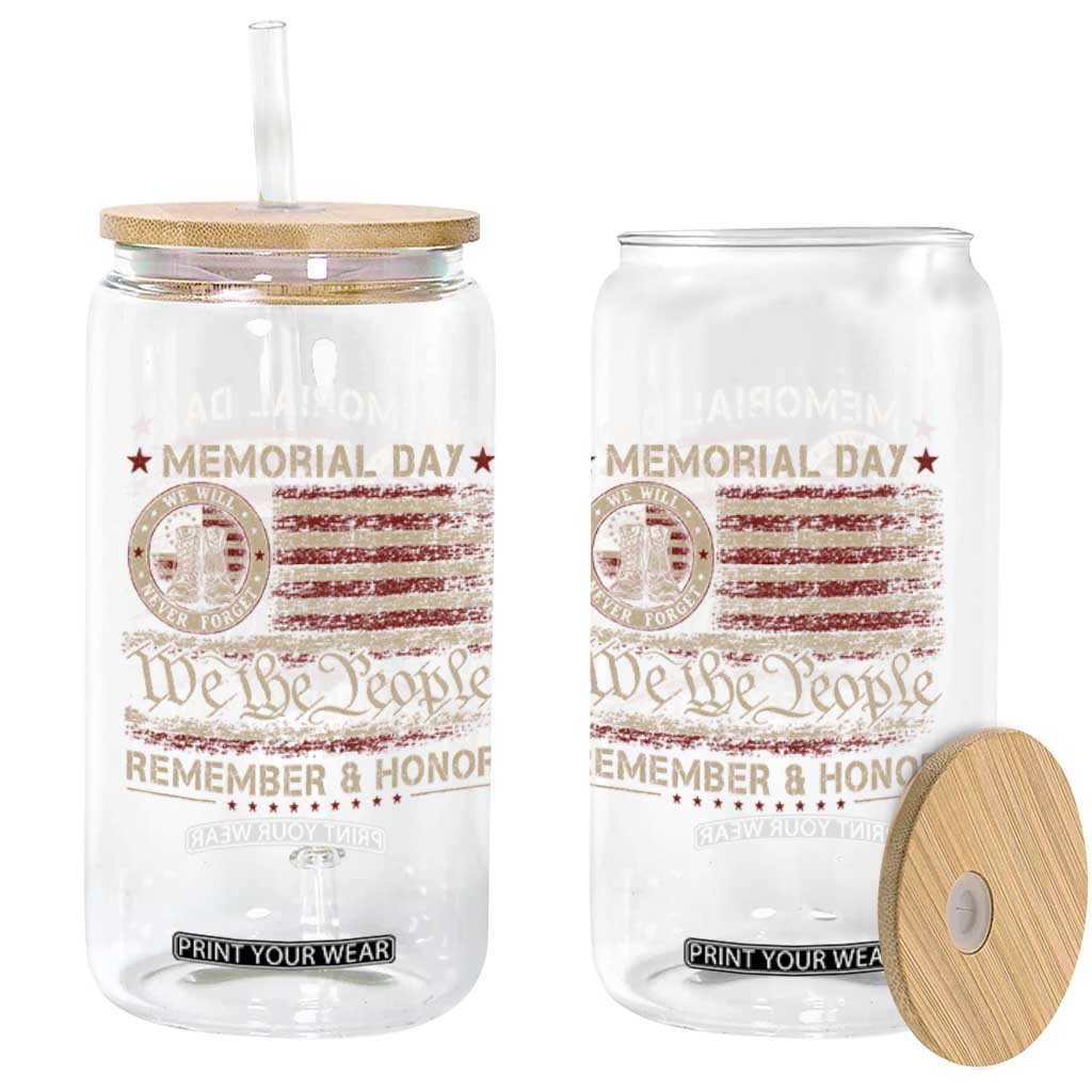 Memorial Day Glass Can Remember And Honor Red Poppy Flower Military Veteran TS11 Print Your Wear