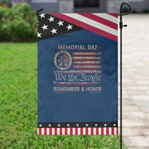 Memorial Day Patriotic Garden Flag Remember And Honor Red Poppy Flower Military Veteran TS11 Classic Blue Black Print Your Wear