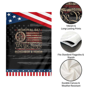 Memorial Day Patriotic Garden Flag Remember And Honor Red Poppy Flower Military Veteran TS11 Print Your Wear