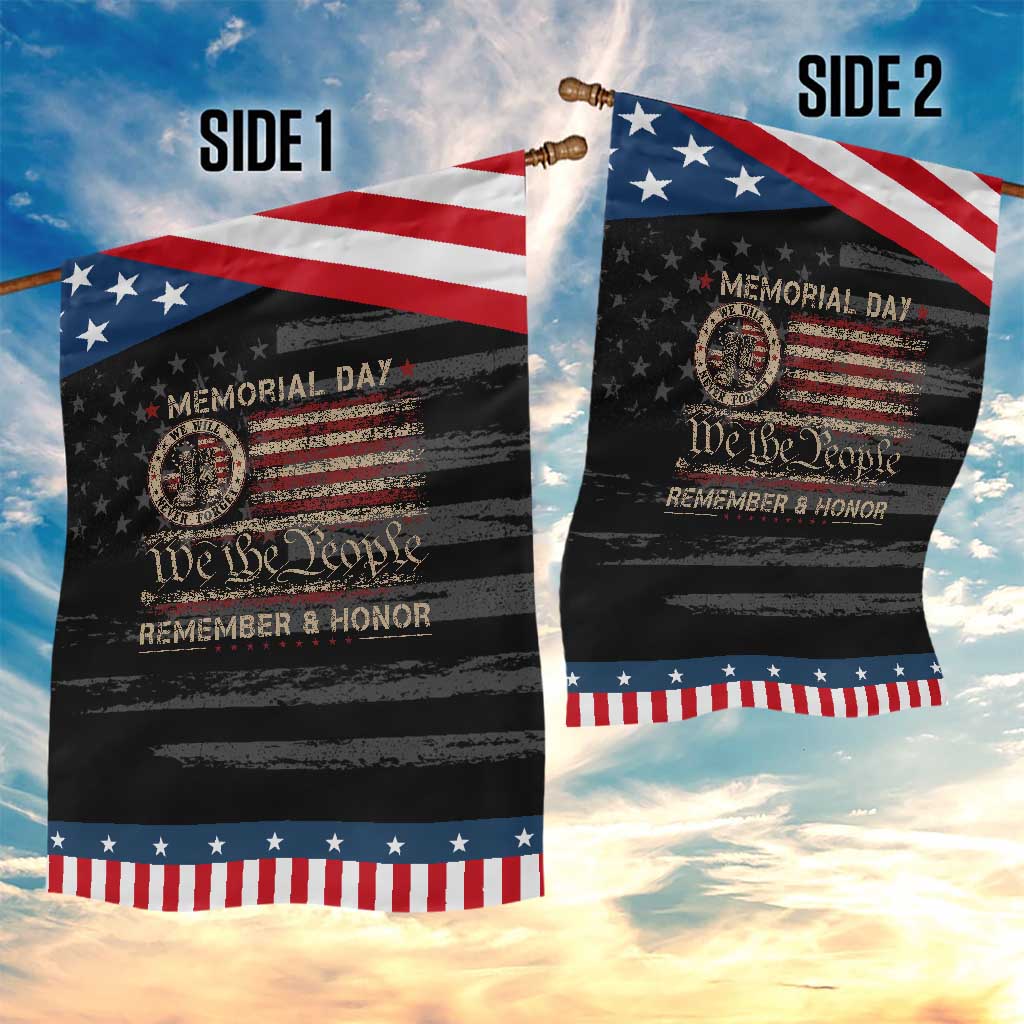 Memorial Day Patriotic Garden Flag Remember And Honor Red Poppy Flower Military Veteran TS11 Print Your Wear