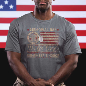 Memorial Day T Shirt Remember And Honor Red Poppy Flower Military Veteran TS11 Charcoal Print Your Wear