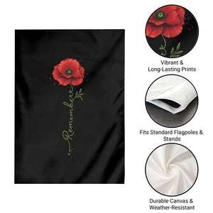 Remember Memorial Day Red Poppy Veteran Military Army Garden Flag TS11 Print Your Wear