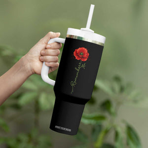 Remember Memorial Day Red Poppy Veteran Military Army Tumbler With Handle TS11 Print Your Wear