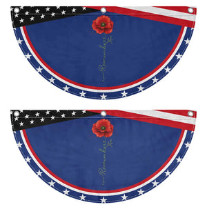 Remember Memorial day Red Poppy Veteran Military Army Patriotic Fan Flag